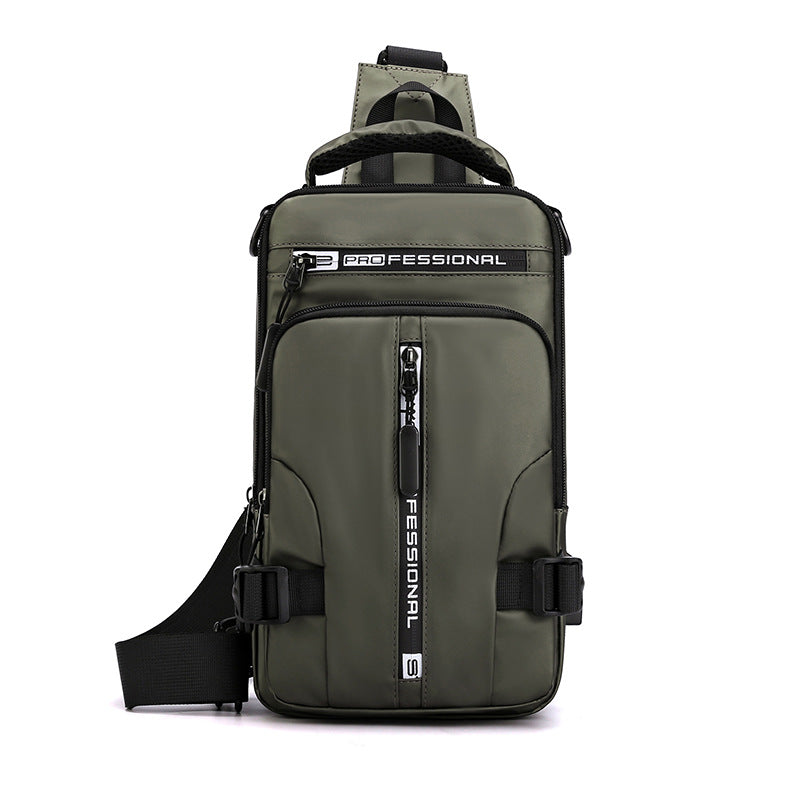 Men's black sling chest bag
