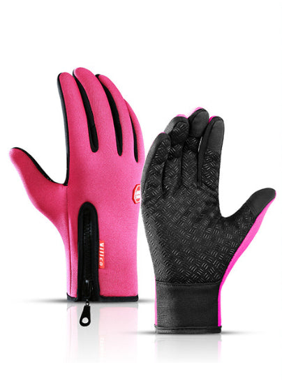 Fleece lined touchscreen winter gloves