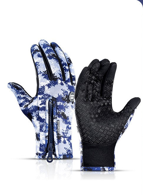 Fleece lined touchscreen winter gloves