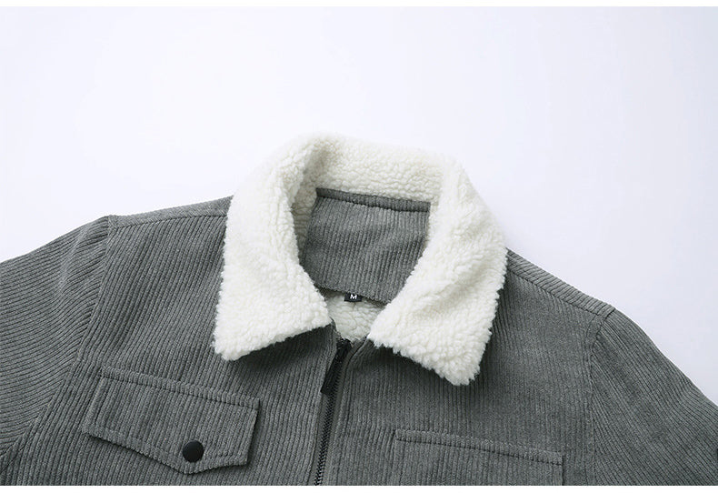 Men's corduroy sherpa lined jacket