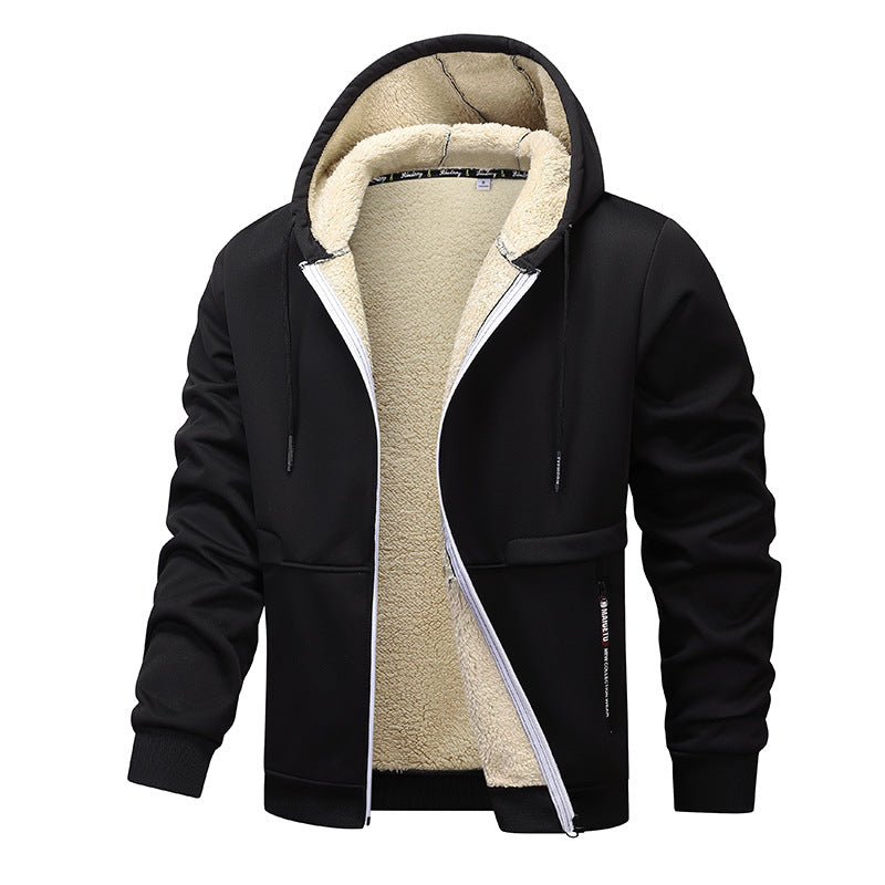 Men's sherpa lined zip hoodie
