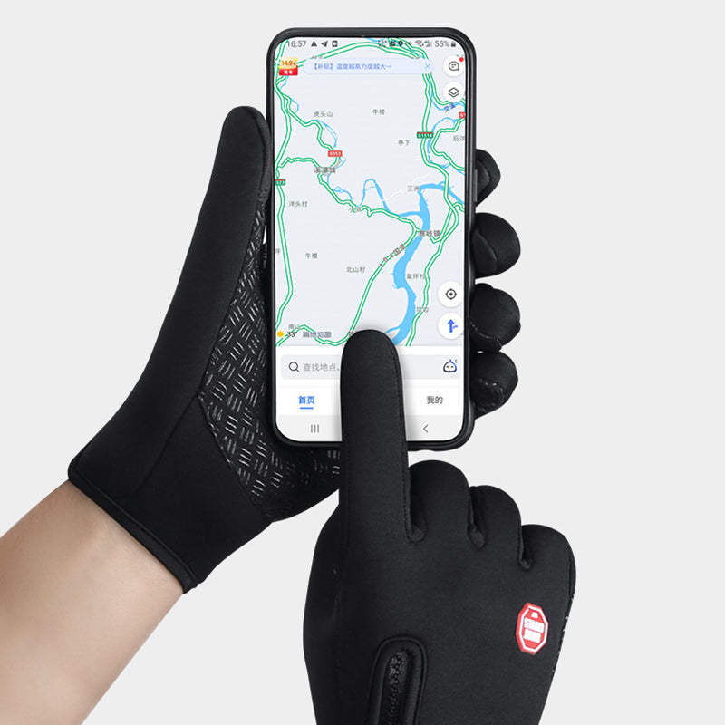 Fleece lined touchscreen winter gloves
