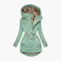 Women’s Parka Jacket with Hood and Zipper