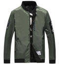 Men's reversible bomber jacket in army green