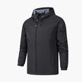 Men’s Hooded Jacket with Zipper and Long Sleeves