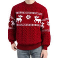 Men's reindeer jacquard Christmas sweater
