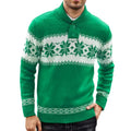 Men's snowflake jacquard Christmas sweater
