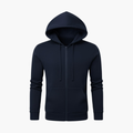 Men’s Zip Hoodie with Hood and Front Pockets