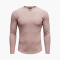 Men’s Sweater with Ribbed Texture and Slim Fit