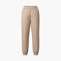 Women’s Quilted Jogging Pants with Elastic Waist and Cuffed Hem
