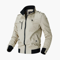 Men’s Bomber Jacket with Zip Closure and Ribbed Trim