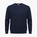 Men’s knitted crew neck Sweater featuring a ribbed surface