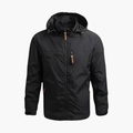Men's Hooded Jacket with Zip and Pockets