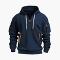 Men’s Hoodie with Adjustable Hood and Zipped Pockets