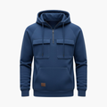 Men's Hoodie with Half-Zip and Front Pockets