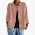 Women’s Top with Collar and Button Closure