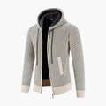 Men’s Hooded Cardigan with Zip and Pockets