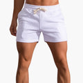 Men's Above-Knee Shorts with Elastic Waistband and Drawstring