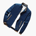 Men’s Bomber Jacket with Zip Front and Ribbed Cuffs