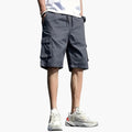 Men's Cargo Shorts with Drawstring and Flap Pockets