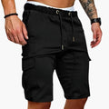 Men's Cargo Shorts with Elastic Waist and Patch Pockets