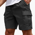 Men's Cargo Shorts with Multiple Pockets and Zip Closure