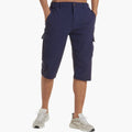 Men's Cargo Shorts with Stretch Fabric and Zipper Pockets