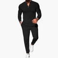 Men’s Henley Top and Pants Set – Long Sleeve Two-Piece Outfit