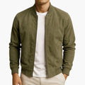 Men's Jacket with Front Fastening and Long Sleeves