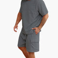 Men's Pocket T-Shirt and Cargo Pocket Shorts Two-Piece Set