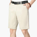 Men's Slim Shorts with Belt Loops and Zip Closure