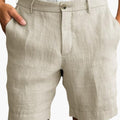 Men's Straight Leg Shorts with Belt Loops and Cuffed Hems