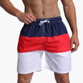 Men’s Striped Swim Trunks with Drawstring Waist