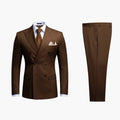 Men's Suit Set with Notched Lapels and Buttons