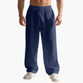 Men’s Summer Pants with Elastic Waistband and Straight Leg