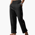 Men’s Summer Pants with Side Buttons and Loose Fit