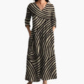 Women’s Maxi Dress with V Neck and Side Pockets
