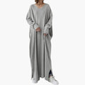 Women’s Maxi Dress with Long Sleeves and Defined Waist