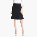 Women's A-Line Skirt with Elasticated Waistband and Midi Length