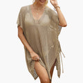 Women’s Beach Blouse with V Neck and Long Sleeves