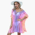 Women’s Beach Dress with V Neck and Open Knit Surface