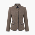 Women’s Blazer with Lapel Collar and Button Closure