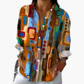 Women's Blouse with Open Front and Long Sleeves