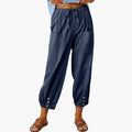 Women’s Casual Pants with Drawstring and Side Pockets