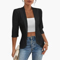 Women's Coat with Open Front and Shawl Collar