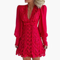 Women’s Dress with Structured Neckline and Subtle Accents