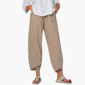 Women’s Elastic Waist Tapered Pants Full-Length Everyday Pants