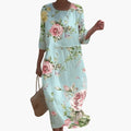 Women’s Floral Dress with V Neckline