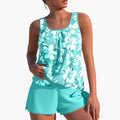 Women’s Floral Tankini Set with Adjustable Straps