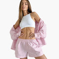 Women’s Gingham Top and Shorts Set – Summer Two-Piece Outfit